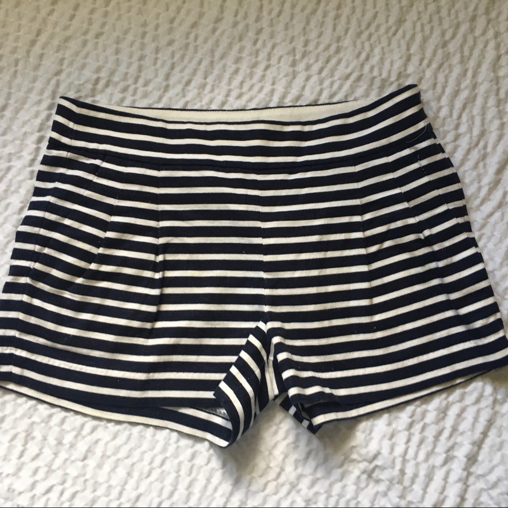 J.Crew Navy and White striped zips on side. Size 2